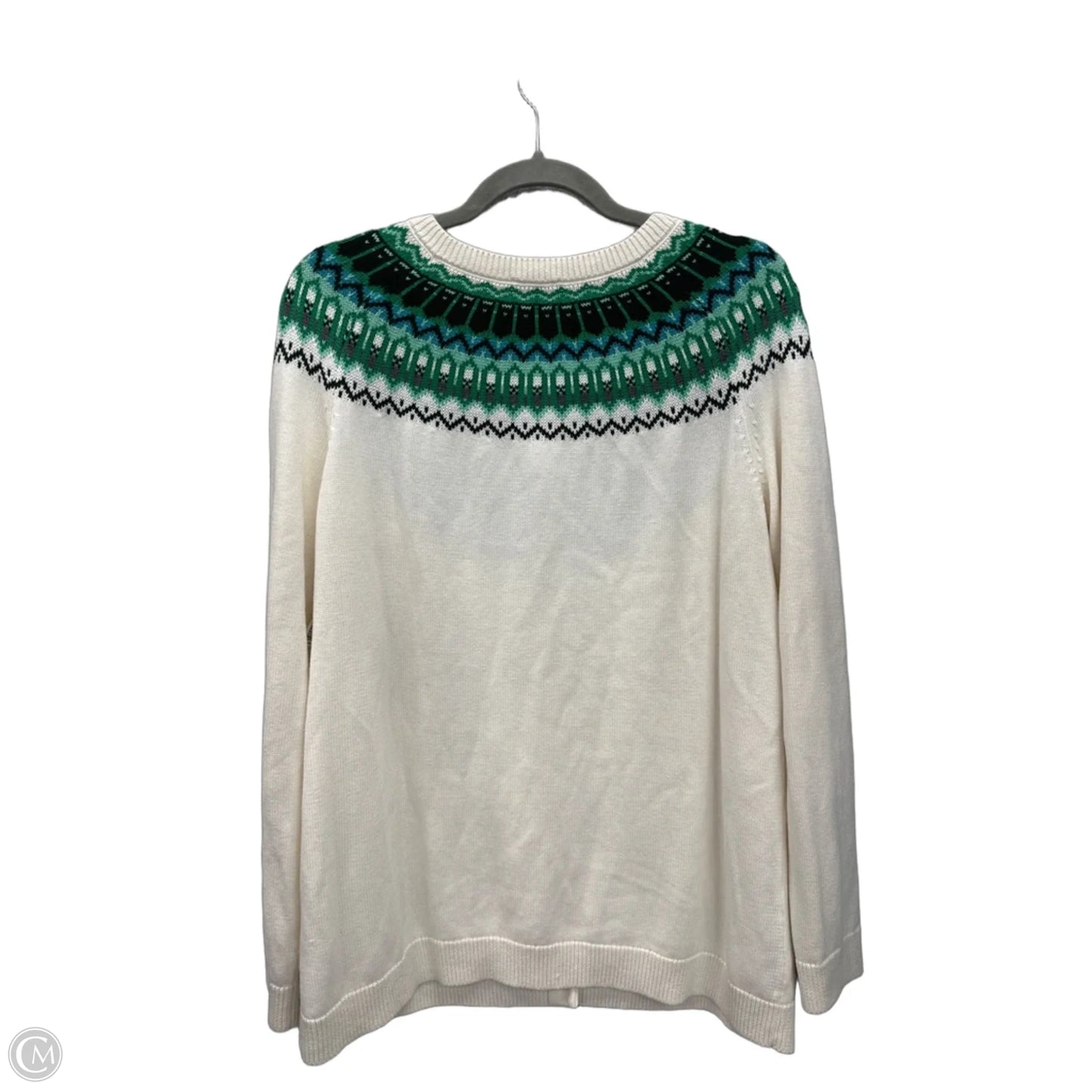 Cardigan By Clothes Mentor In Cream, Size: Xl