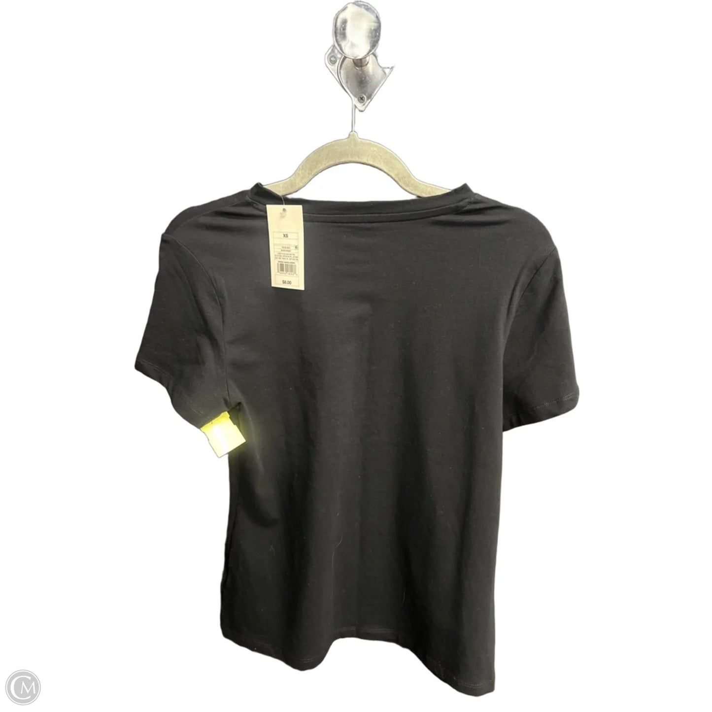 Top Short Sleeve Basic By A New Day In Black, Size: Xs