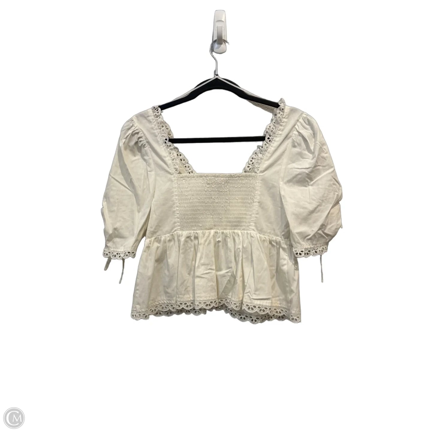 Top Short Sleeve By Chelsea And Violet In White, Size: S
