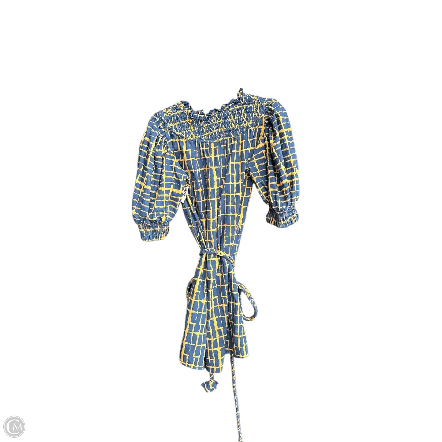 Dress Casual Short By Clothes Mentor In Blue & Yellow, Size: S