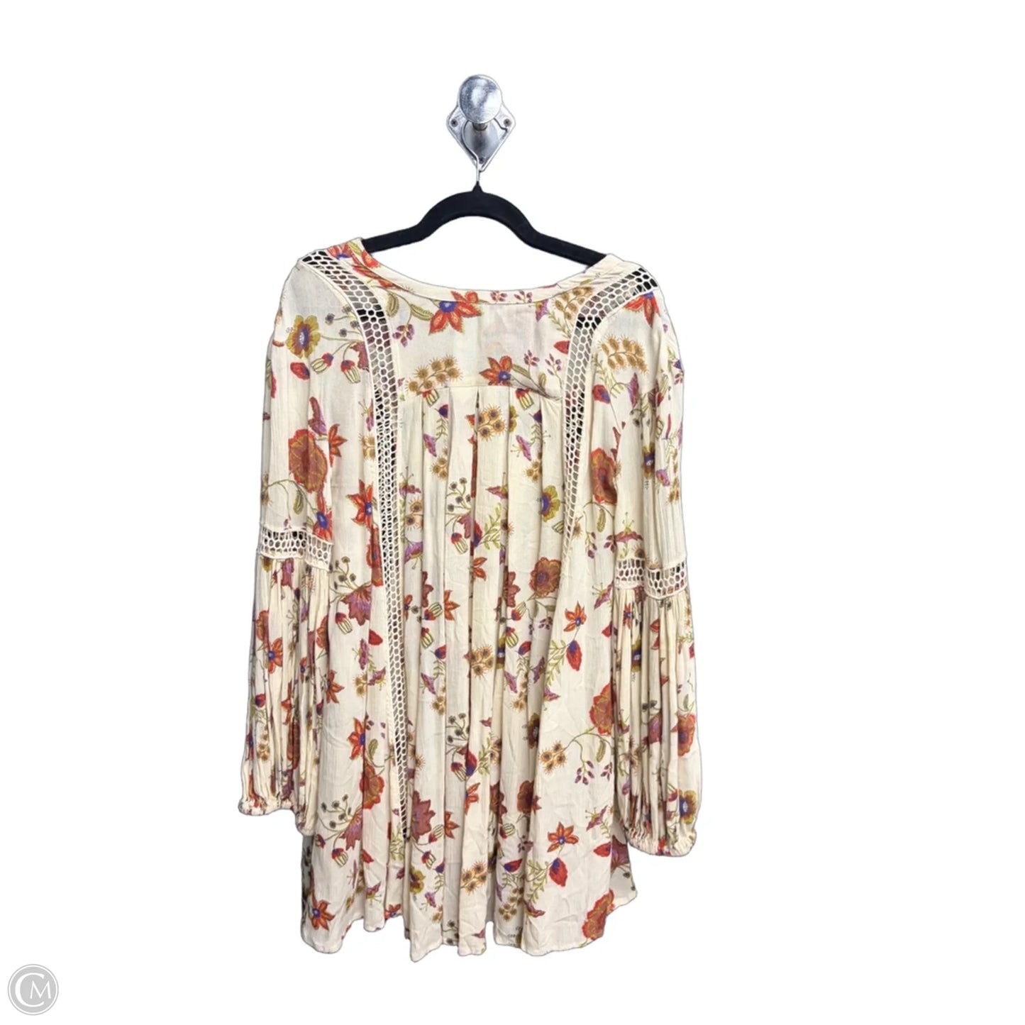 Tunic Long Sleeve By Free People In Floral Print, Size: S