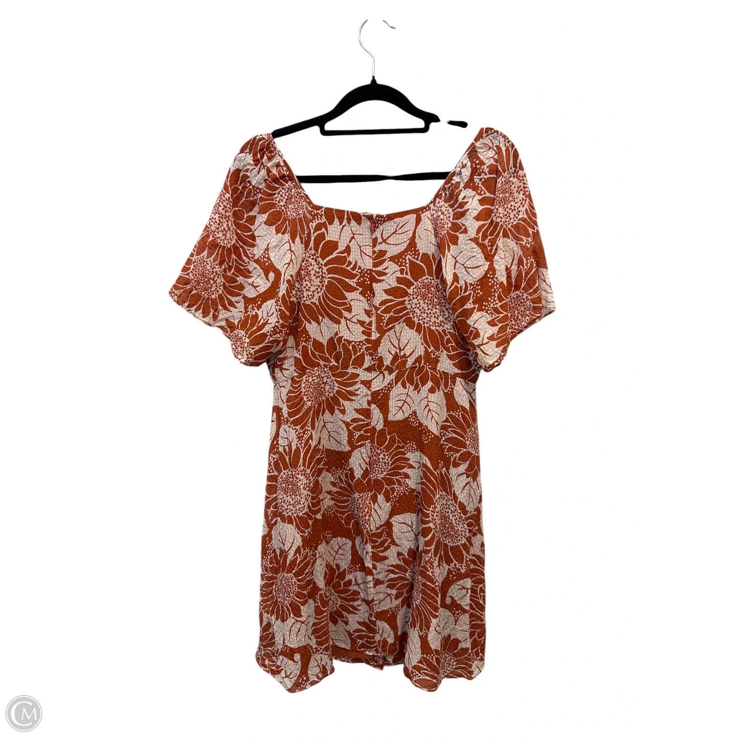 Dress Casual Short By Madewell In Orange & White, Size: 4