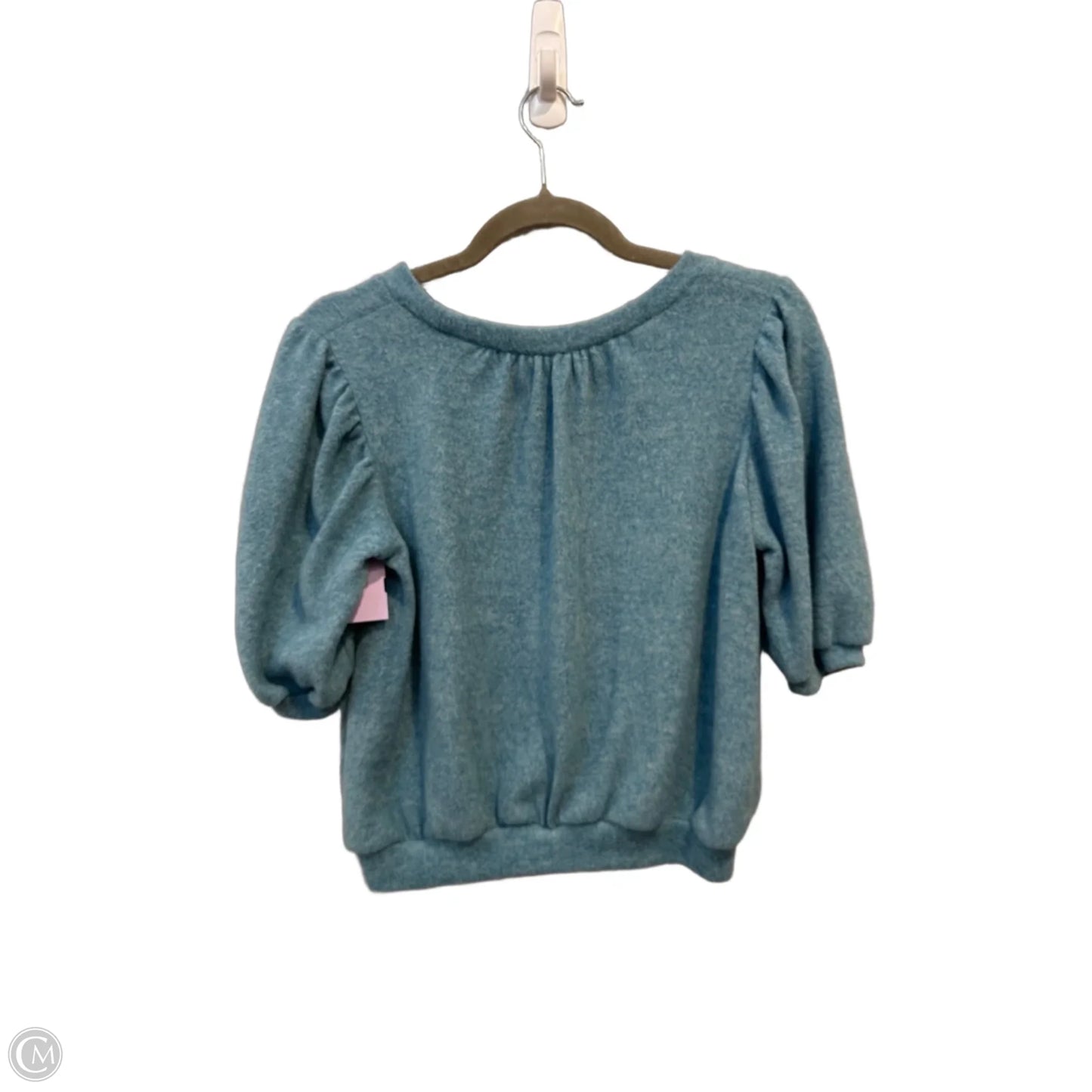 Top Short Sleeve By Zenana In Blue, Size: S