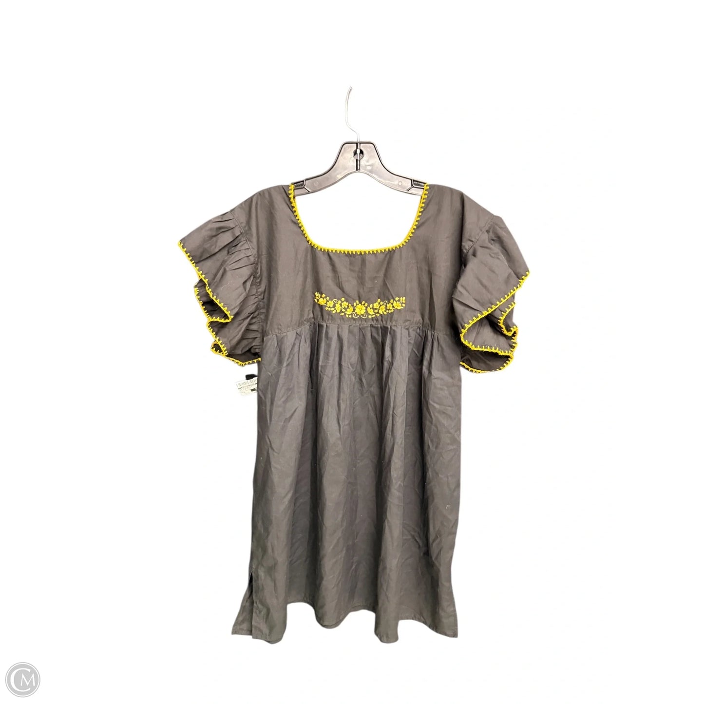Top Sleeveless By Clothes Mentor In Black & Yellow, Size: L