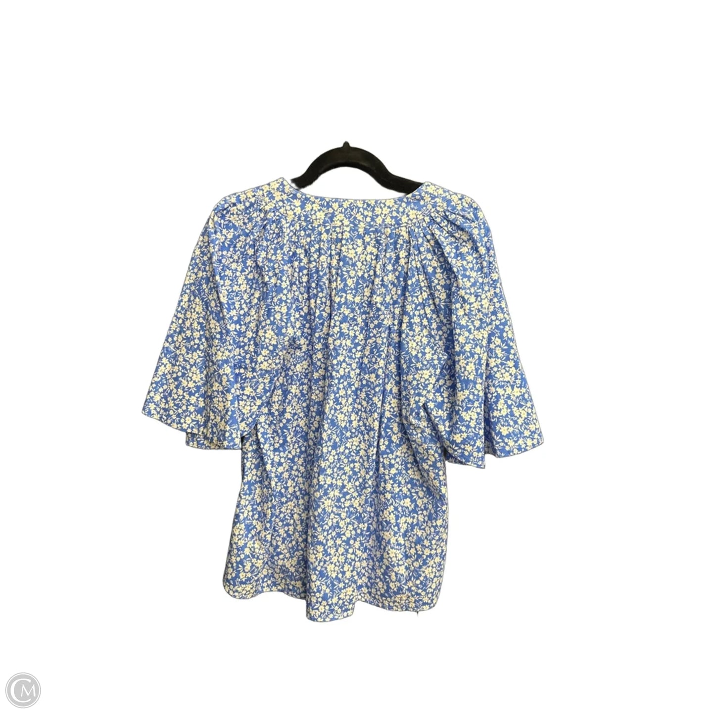 Top Short Sleeve By Tuckernuck In Blue & White, Size: L