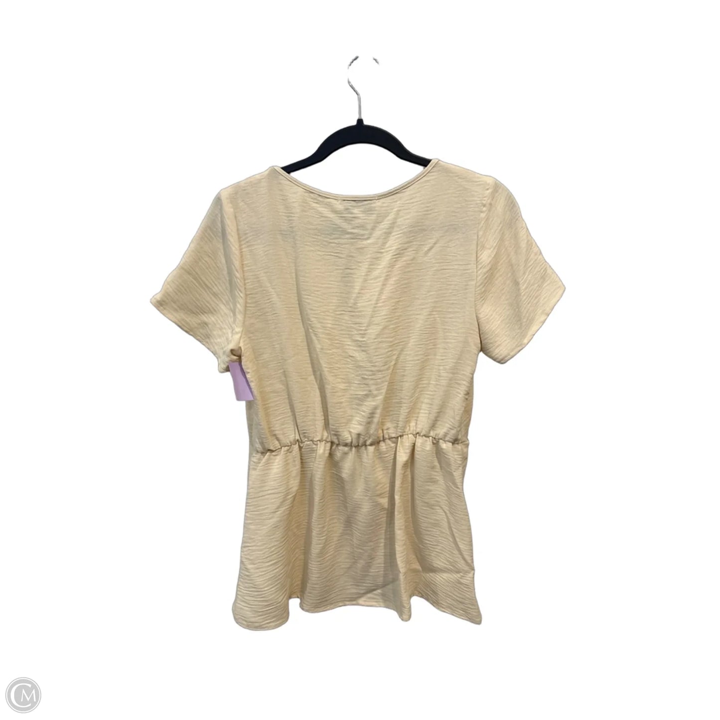 Blouse Short Sleeve By Gilli In Cream, Size: M
