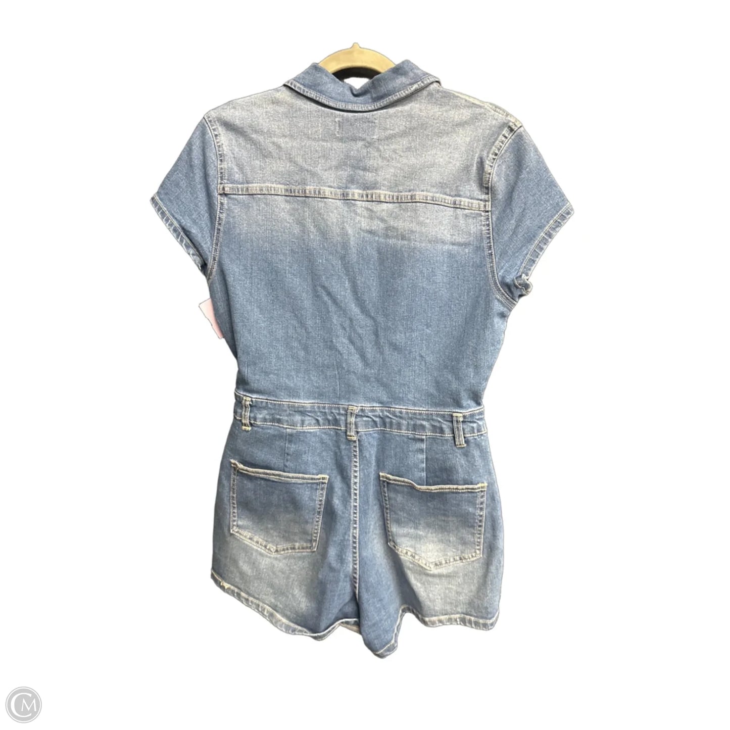 Romper By Love Tree In Blue Denim, Size: M