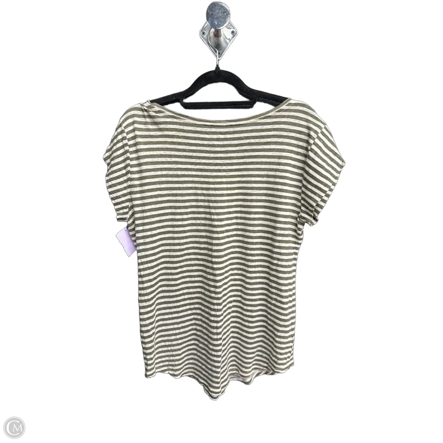 Top Short Sleeve By Loft In Striped Pattern, Size: M