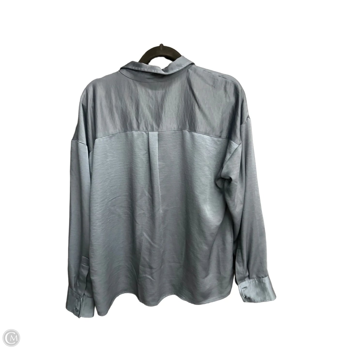Blouse Long Sleeve By Worthington In Blue, Size: L