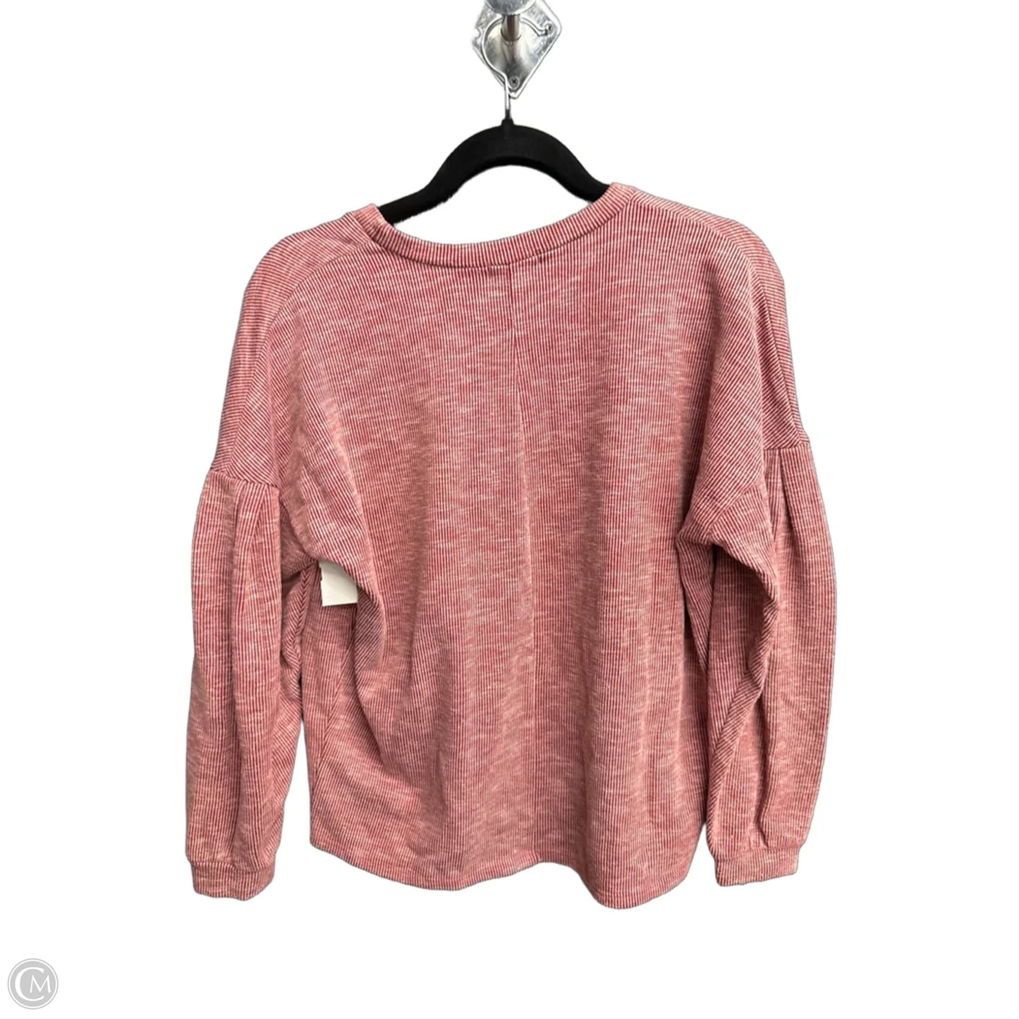 Top Long Sleeve By Moa Moa In Maroon, Size: M
