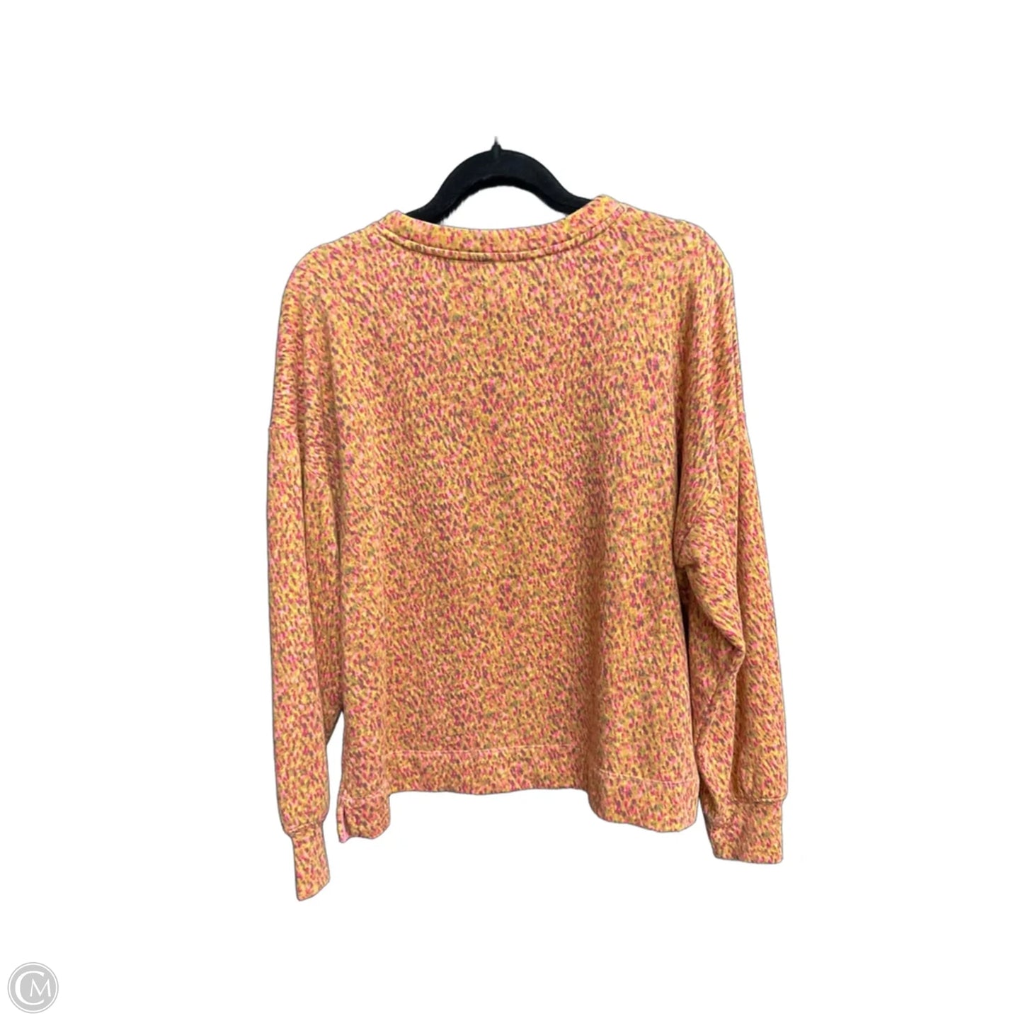 Sweatshirt Crewneck By Lou And Grey In Orange & Pink, Size: M