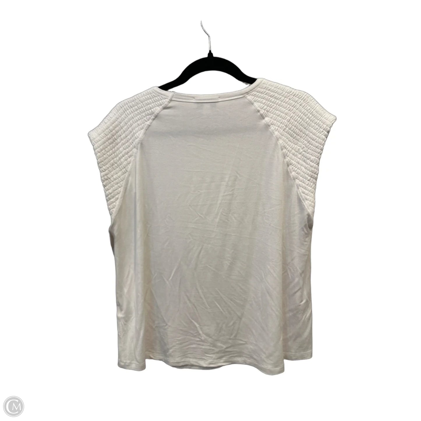 Top Short Sleeve By Evereve In White, Size: L
