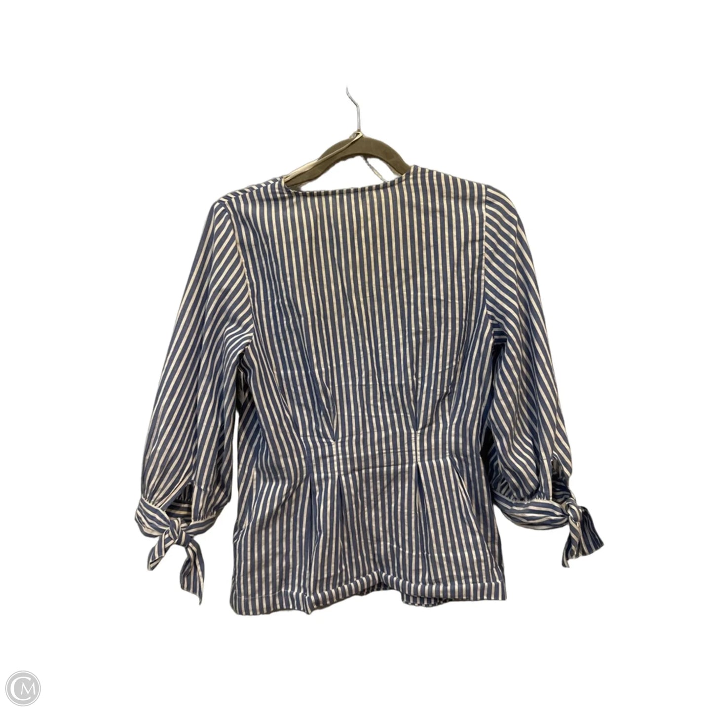 Blouse 3/4 Sleeve By Clothes Mentor In Striped Pattern, Size: 4