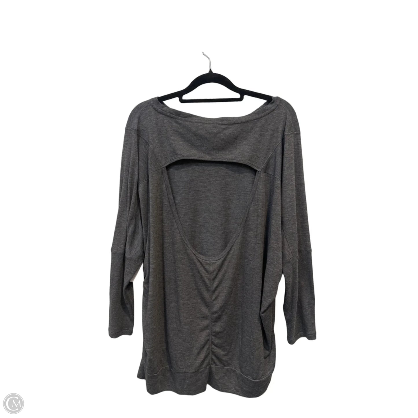 Athletic Top Long Sleeve Crewneck By Champion In Grey, Size: L