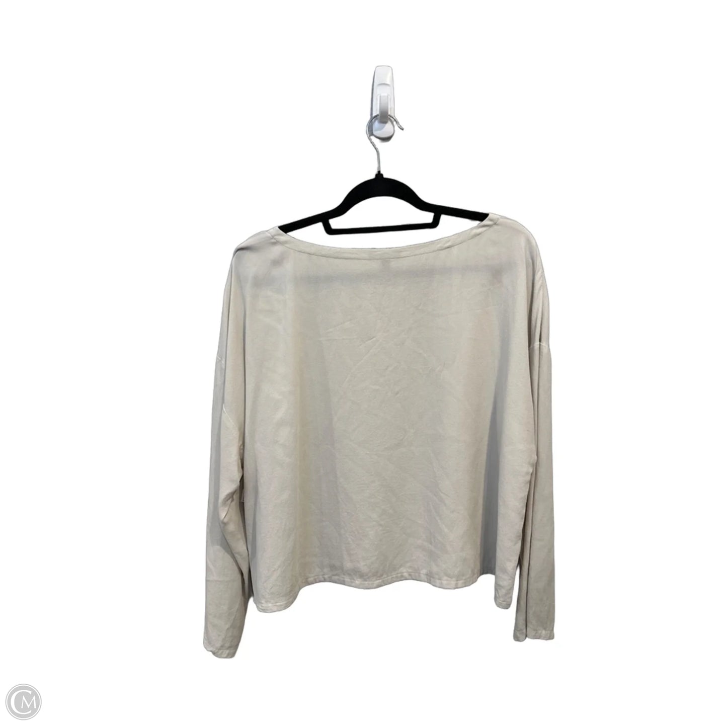 Blouse Long Sleeve By Eileen Fisher In Cream, Size: L