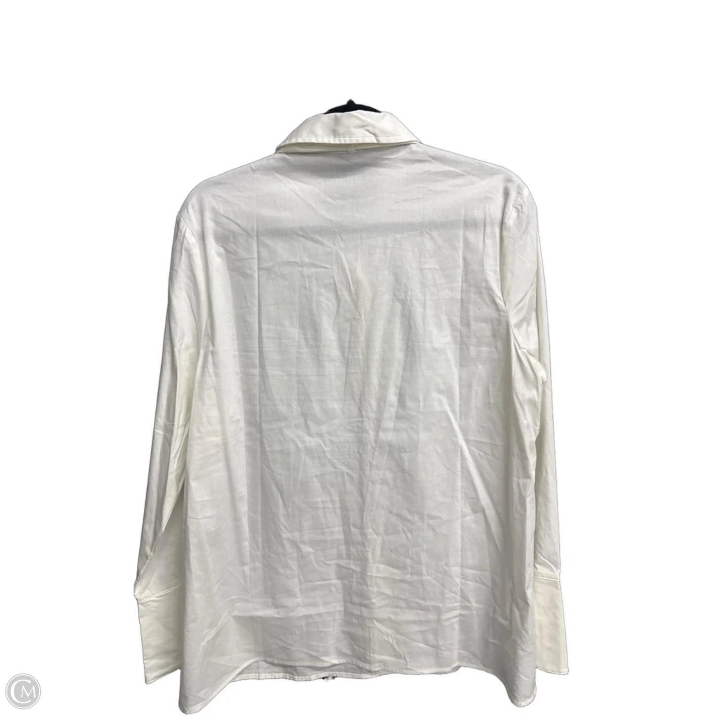 Top Long Sleeve By Scoop In White, Size: L