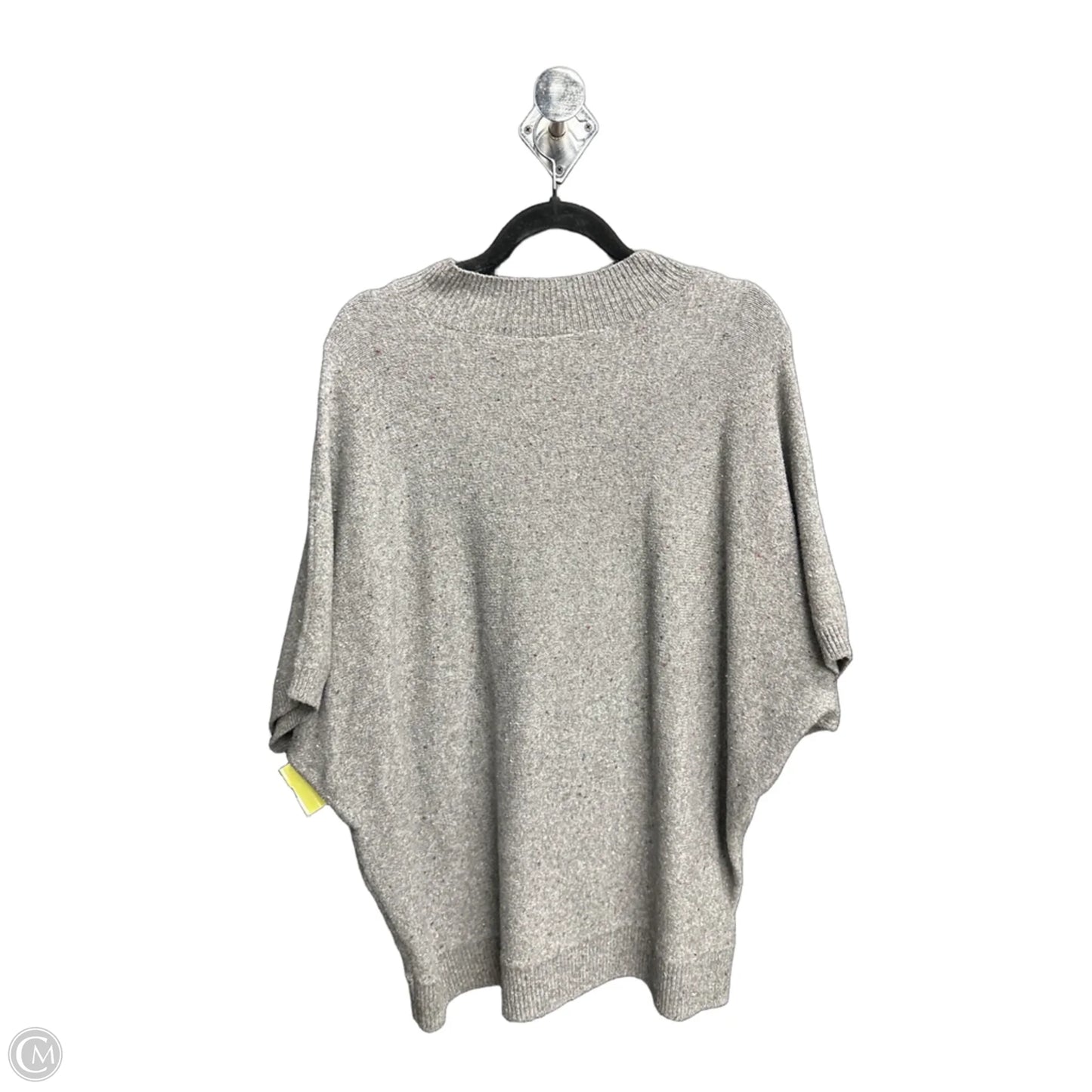 Sweater Short Sleeve By Loft In Grey, Size: L