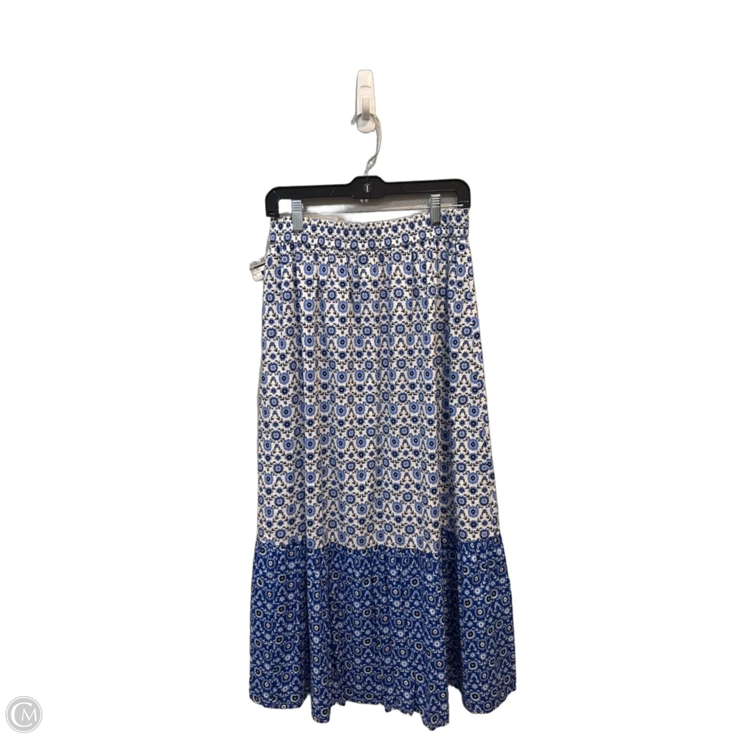 Skirt Maxi By Loft In Blue & White, Size: S