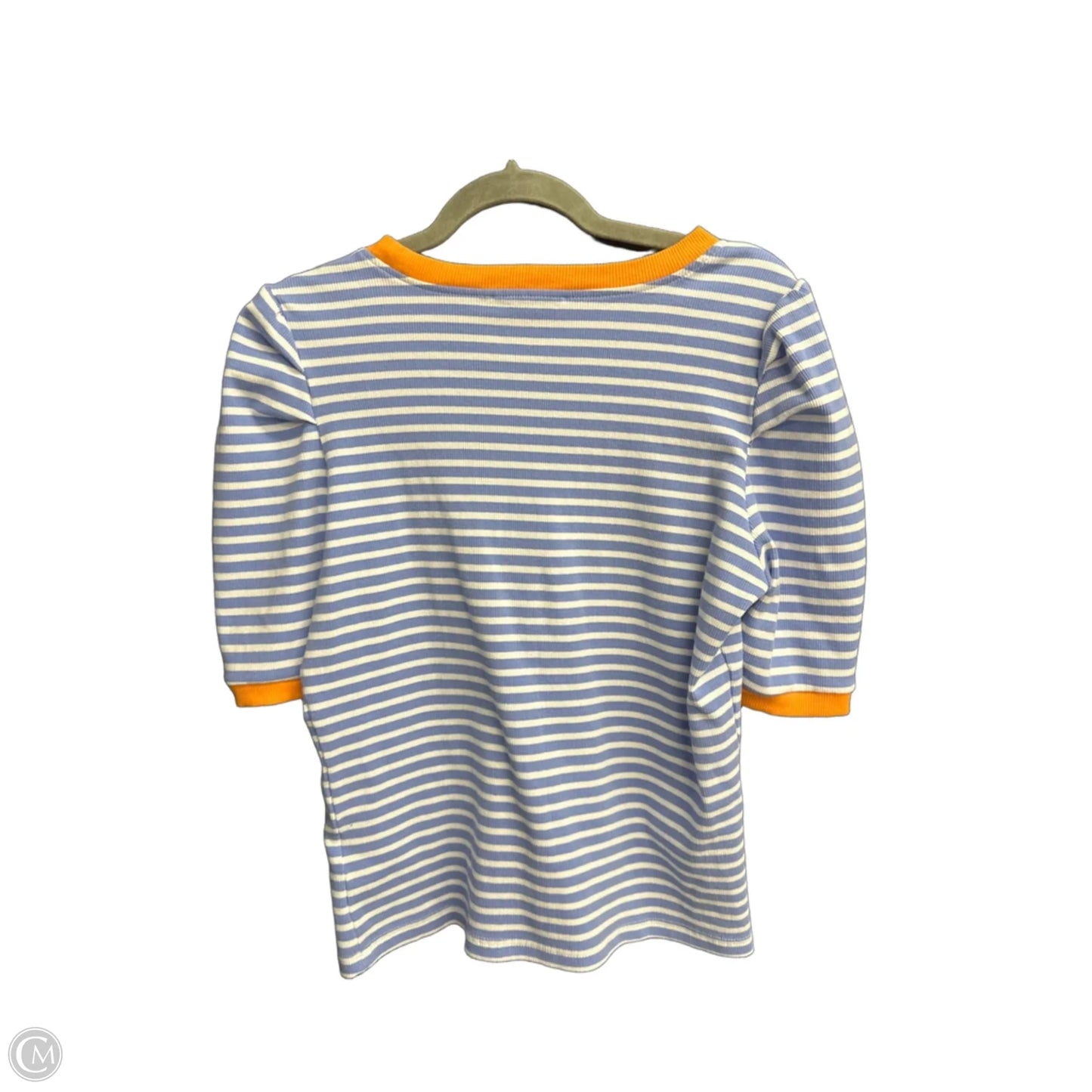 Blouse Designer By Rebecca Minkoff In Blue & Orange, Size: L