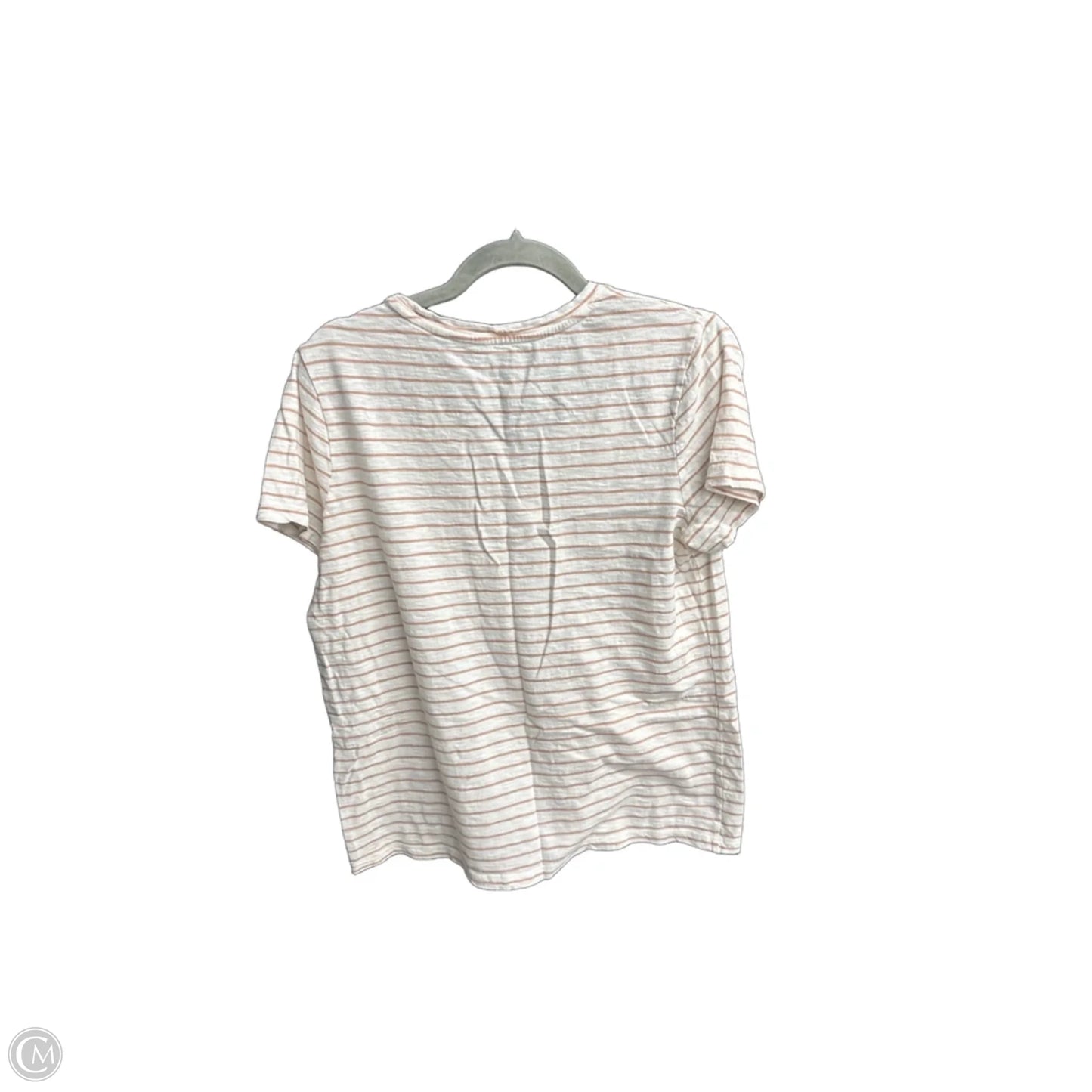 Top Short Sleeve By Universal Thread In Striped Pattern, Size: M