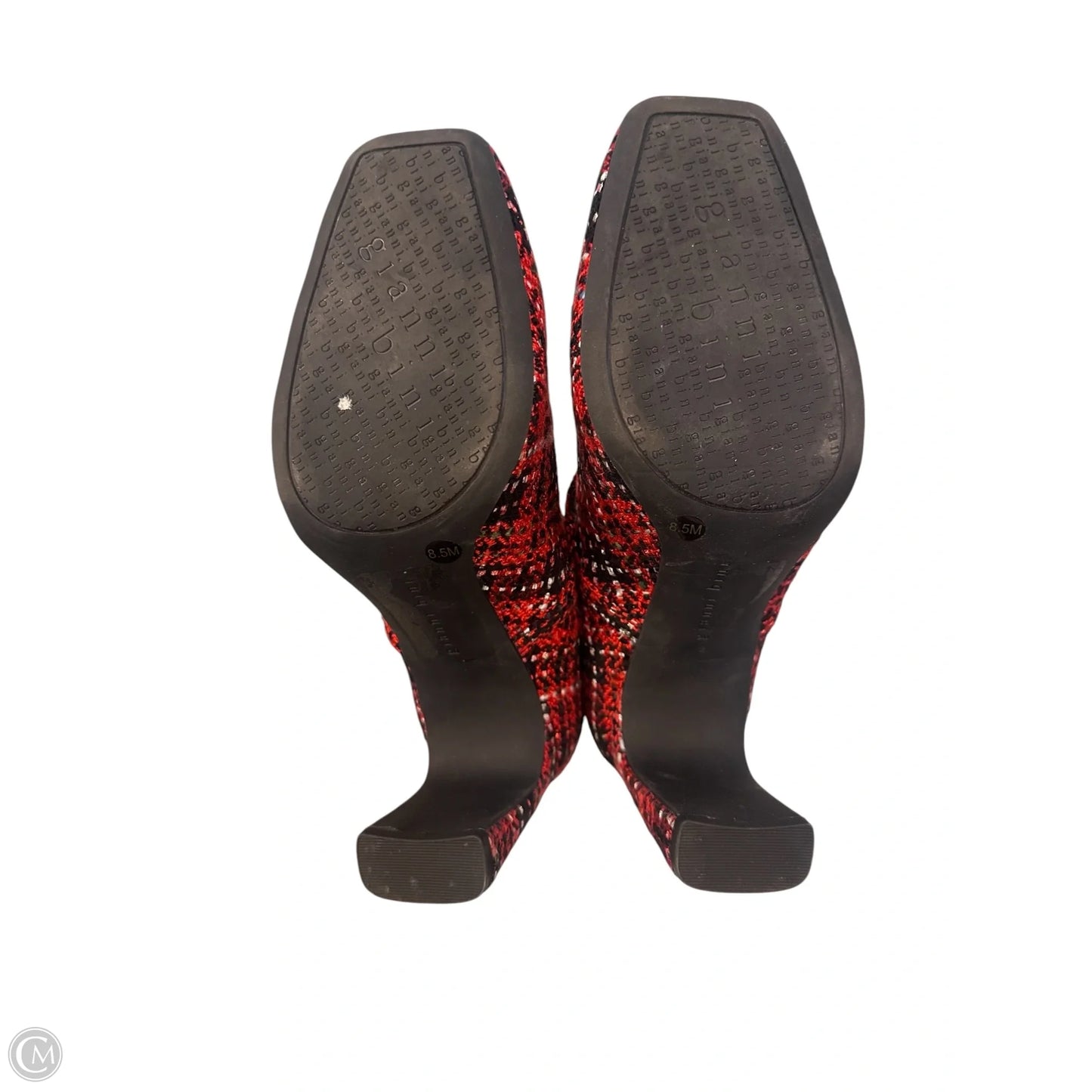 Shoes Heels Block By Gianni Bini In Plaid Pattern, Size: 8.5