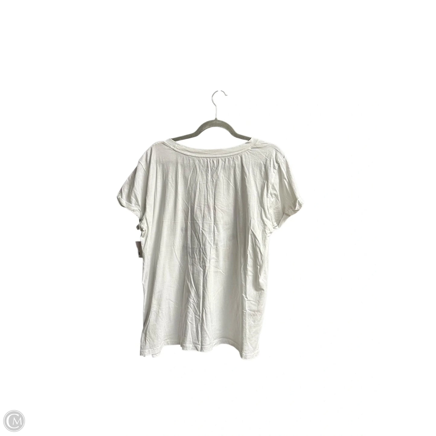 Top Short Sleeve Basic By Clothes Mentor In White, Size: M