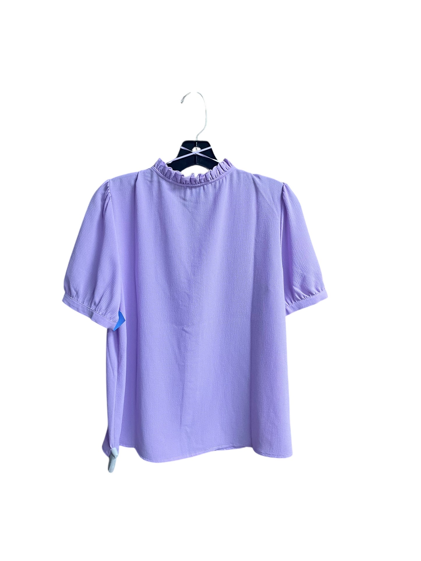 Blouse Short Sleeve By Cece In Purple, Size: S