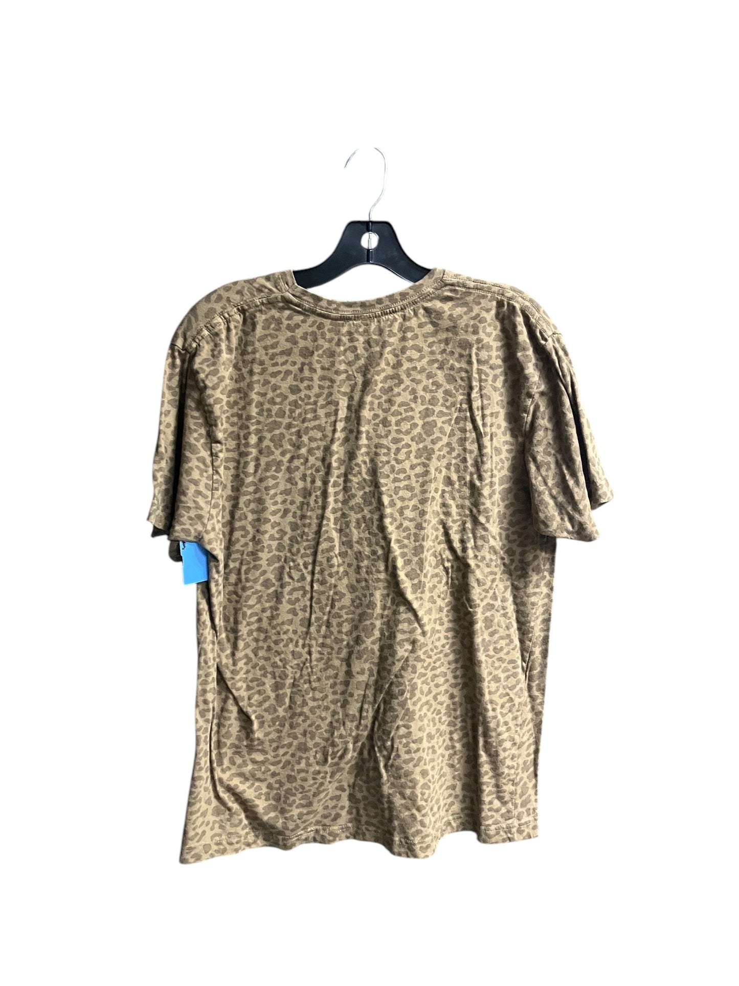 Top Short Sleeve By Clothes Mentor In Animal Print, Size: L