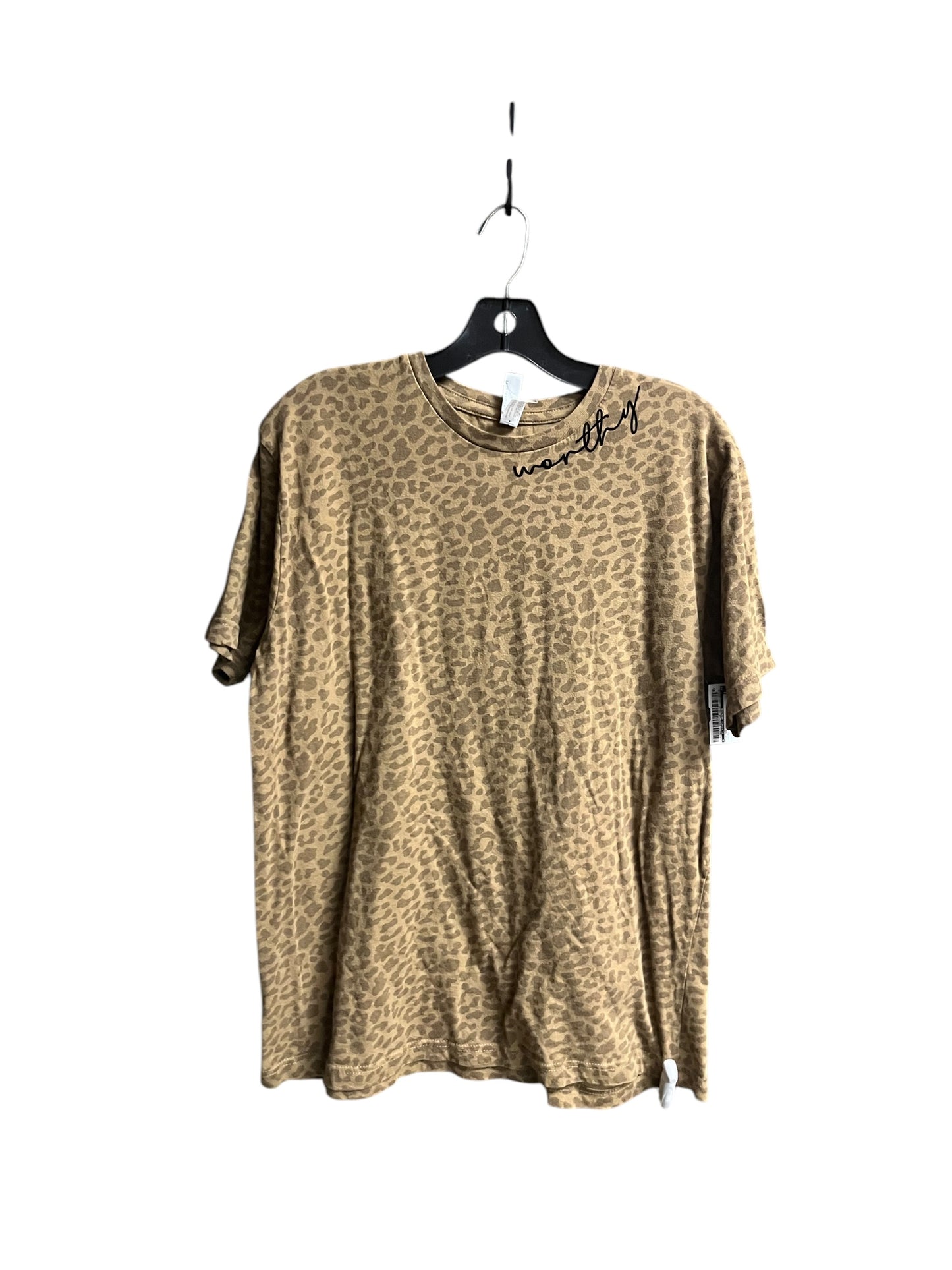 Top Short Sleeve By Clothes Mentor In Animal Print, Size: L