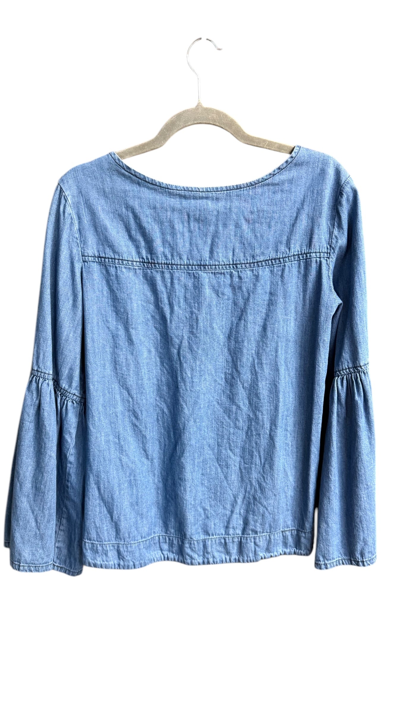 Top Long Sleeve By Clothes Mentor In Blue Denim, Size: S