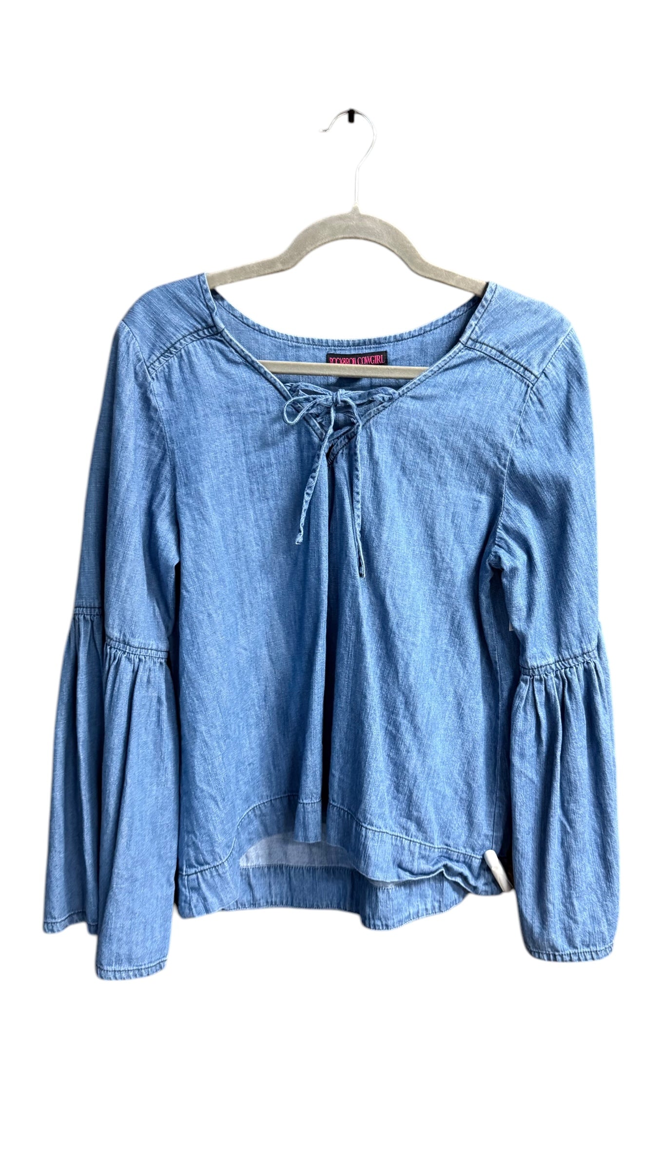 Top Long Sleeve By Clothes Mentor In Blue Denim, Size: S