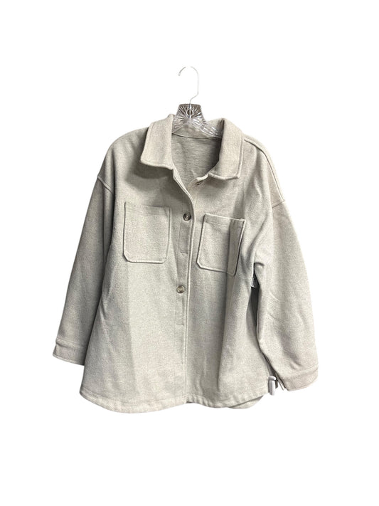 Jacket Shirt By Clothes Mentor In Beige, Size: Xl