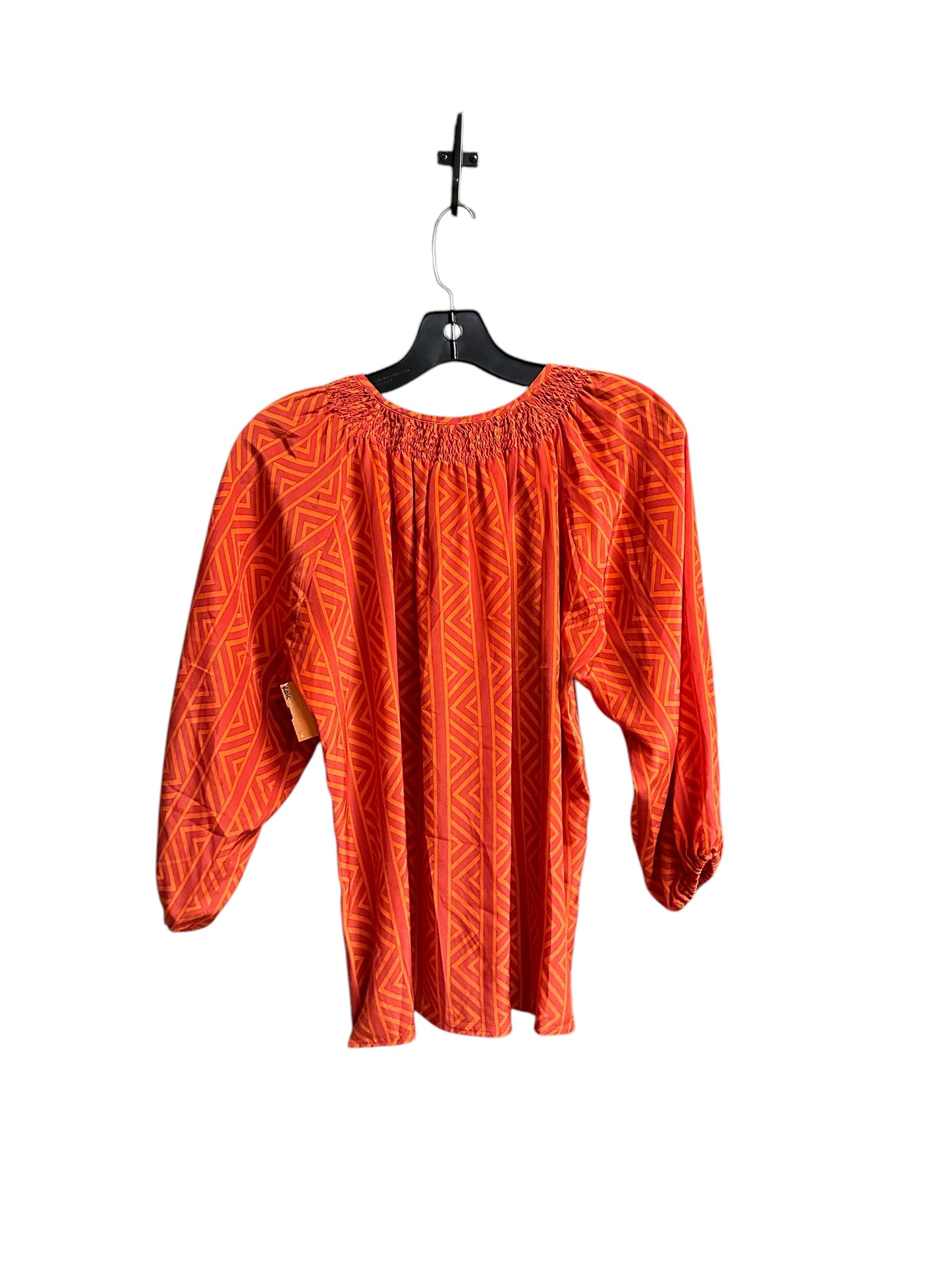 Top 3/4 Sleeve By Tucker In Orange, Size: Xs