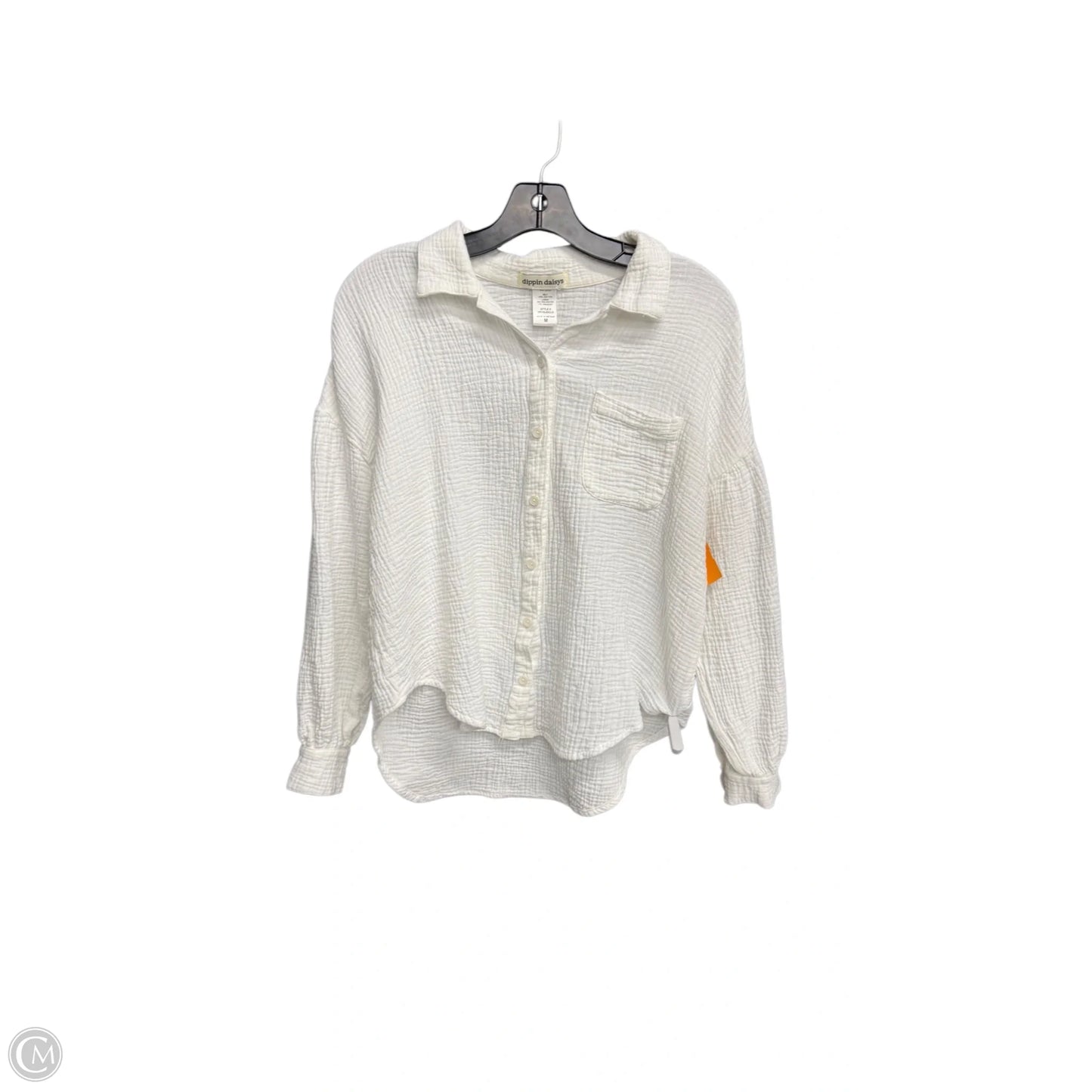 Top Long Sleeve By Dippin Daisys In White, Size: M