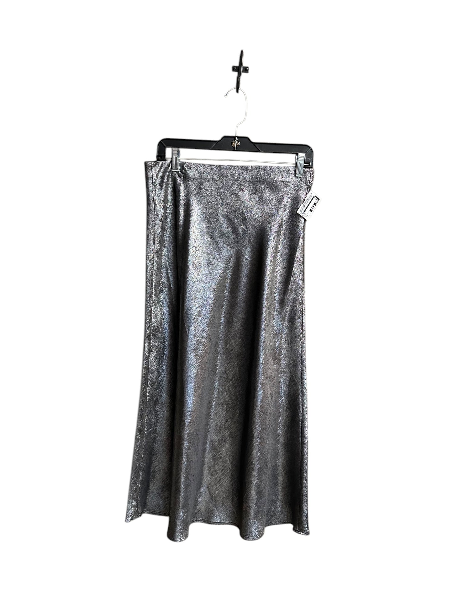 Skirt Midi By Loft In Silver, Size: 6