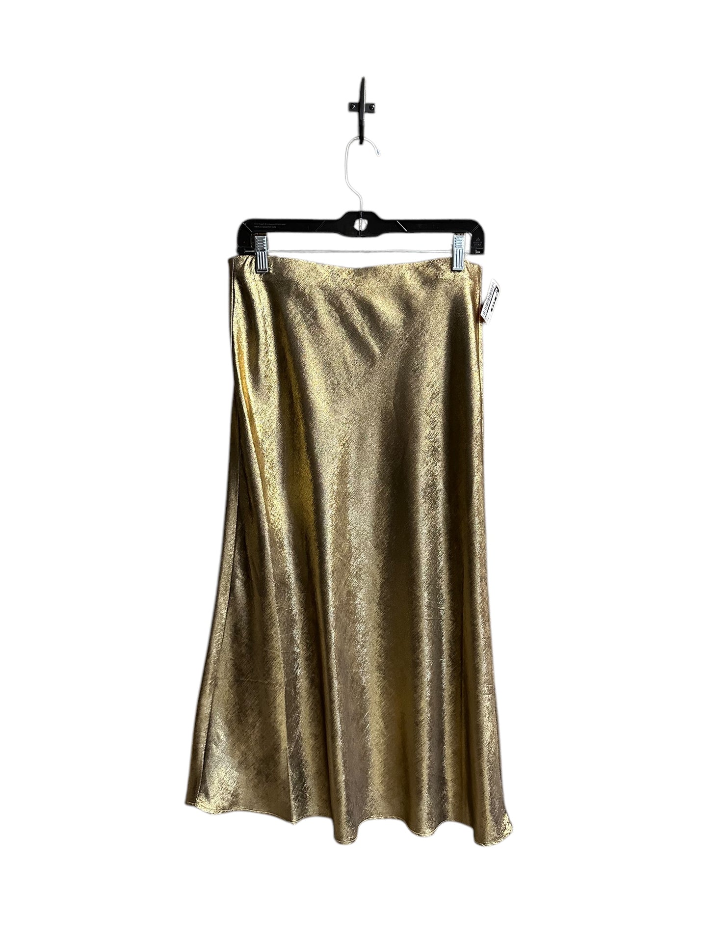 Skirt Midi By Loft In Gold, Size: 6