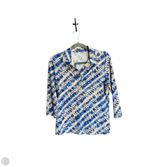 Top 3/4 Sleeve By J Mclaughlin In Blue, Size: S