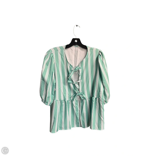 Top 3/4 Sleeve By Clothes Mentor In Striped Pattern, Size: M