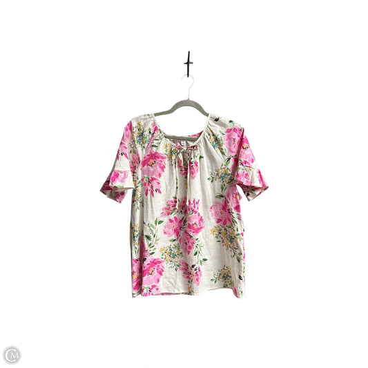 Top Short Sleeve By Clothes Mentor In Floral Print, Size: M
