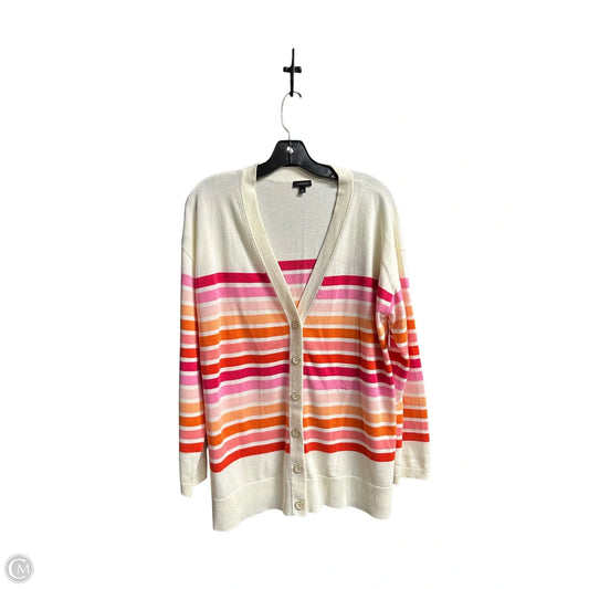 Cardigan By Talbots In Striped Pattern, Size: L