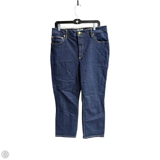 Jeans Designer By Tory Burch In Blue Denim, Size: 12