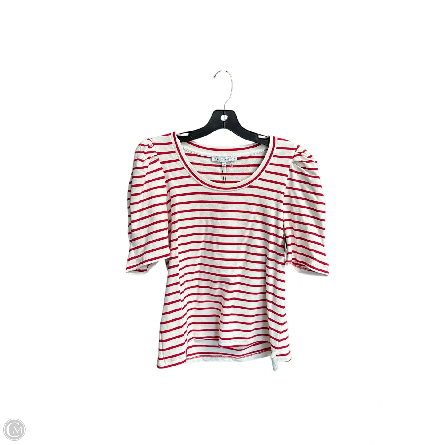 Top Short Sleeve By English Factory In Striped Pattern, Size: S