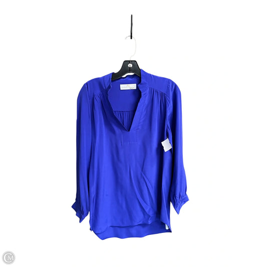 Top 3/4 Sleeve By Amanda Uprichard In Blue, Size: S