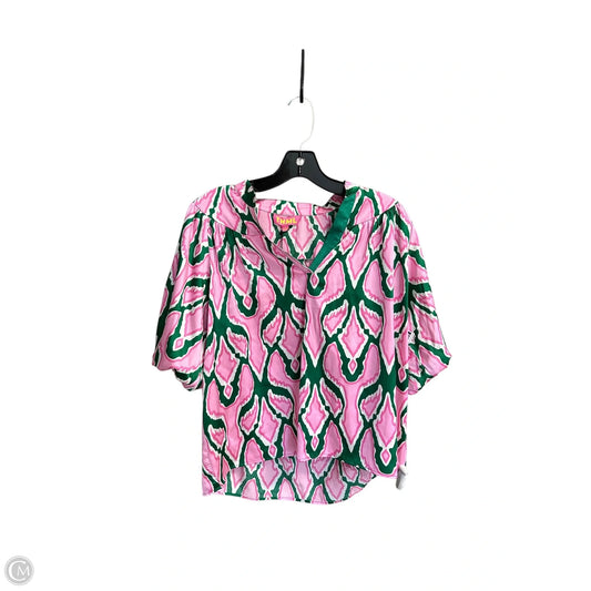 Top Short Sleeve By Thml In Green & Pink, Size: S