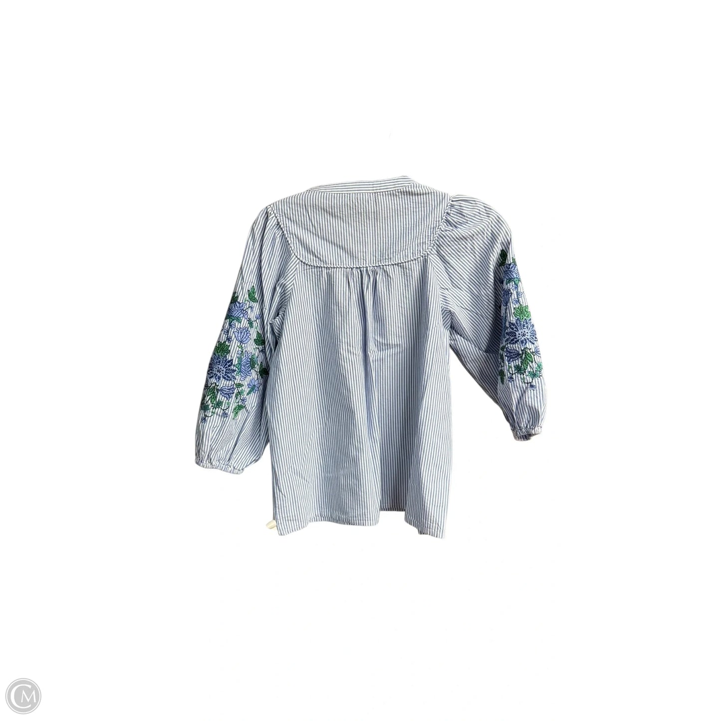 Top 3/4 Sleeve By Talbots In Striped Pattern, Size: S
