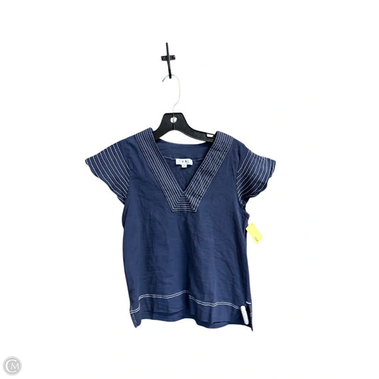 Top Short Sleeve By Thml In Navy, Size: S