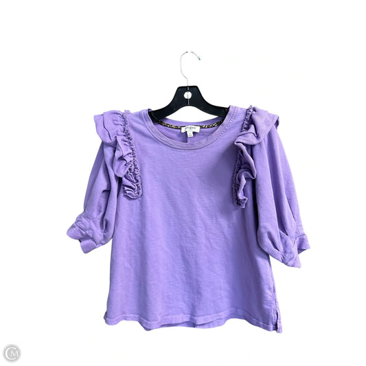 Top Short Sleeve By Umgee In Purple, Size: S
