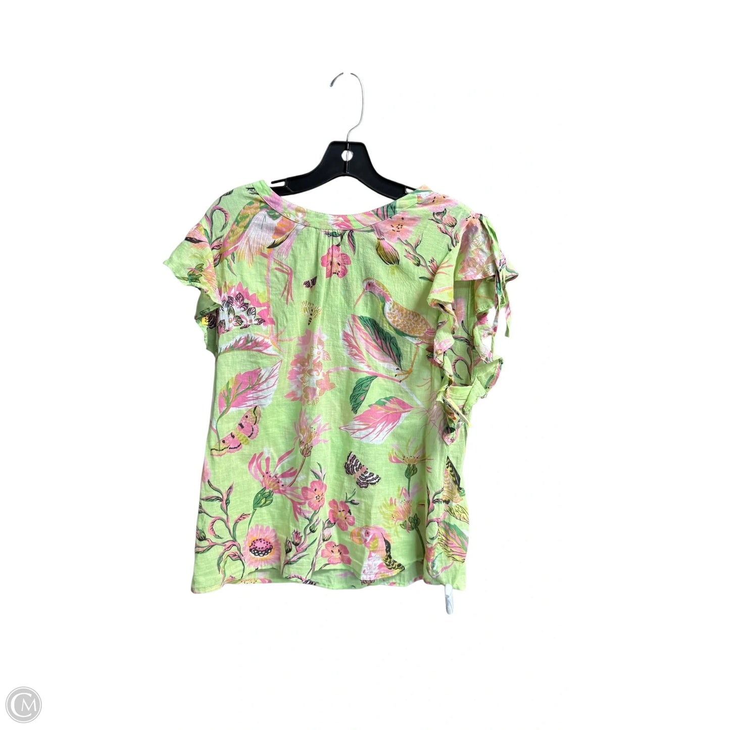 Top Short Sleeve By Banjanan In Geometric Pattern, Size: S