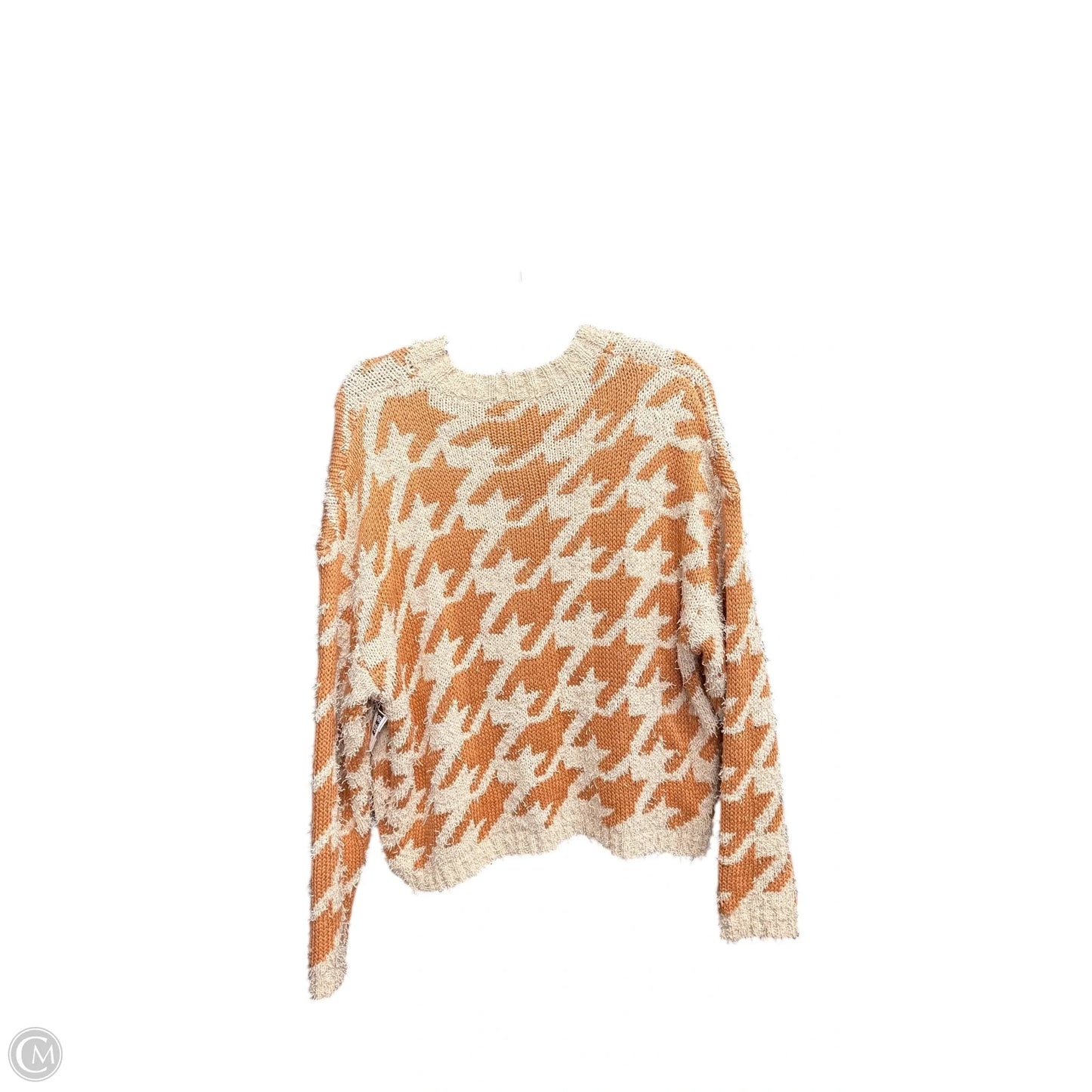 Sweater By Easel In Cream & Orange, Size: S