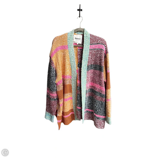 Sweater Cardigan By Clothes Mentor In Multi-colored, Size: M
